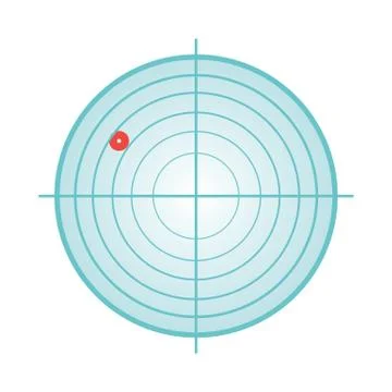 Radar abstract icon symbol vector illustration on white background Stock Illustration