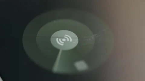 Radar actively detecting cryptocurrency logos Stock Footage 330252526