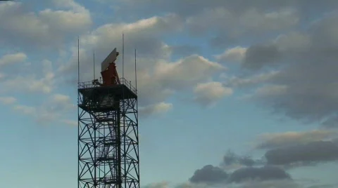 Radar against blue sky Stock Footage 111194
