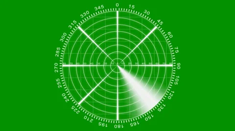 Radar animation on green screen Stock Footage 35511436