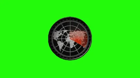 Radar animation on green screen Vídeo Stock 330762804