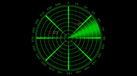 Radar animation with moving objects Stock-Footage 35511462