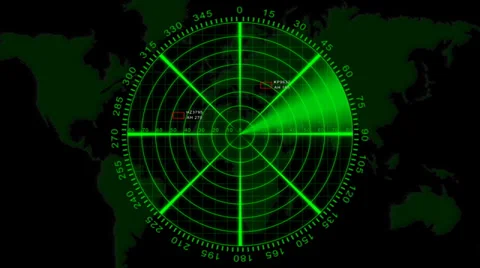 Radar animation with moving objects Stock-Footage 35511468