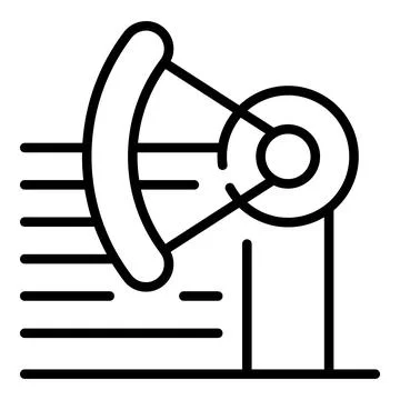 Radar antenna rotating and emitting radio waves for detection Stock Illustration