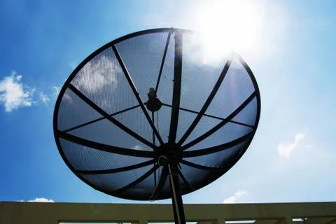 Radar in blue sky Stock Photos