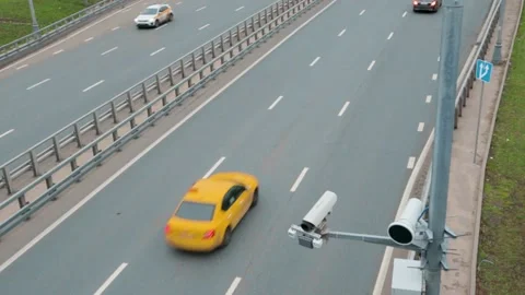 Radar catch speed limit speeding ticket driving fine photo Stock-Footage 166447646