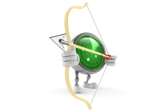 Radar character with bow Stock Illustration