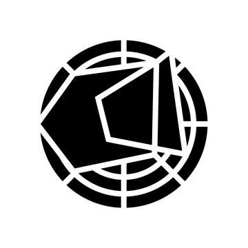 Radar chart glyph icon vector illustration イラスト素材