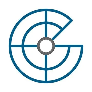 Radar chart icon. Concept of data analysis, visualization, and statistics. Stock Illustration