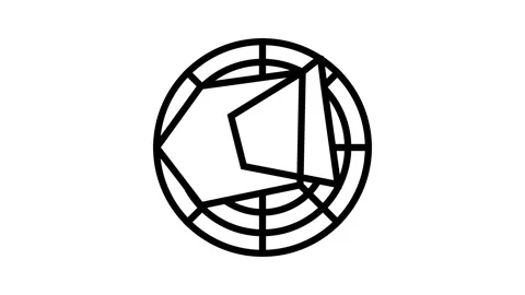 Radar chart line icon animation 動画素材 224421159
