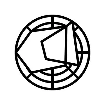 Radar chart line icon vector illustration 库存插图