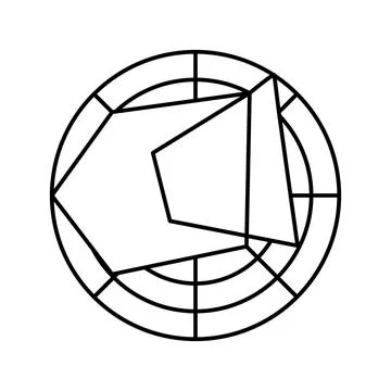 Radar chart line icon vector illustration 库存插图