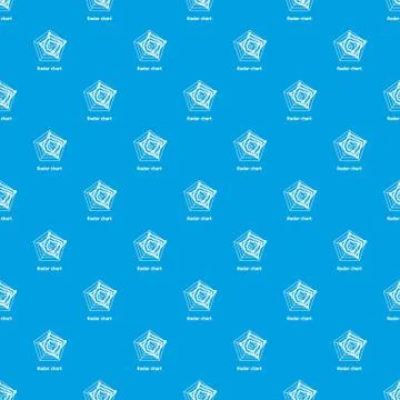 Radar chart pattern seamless blue Stock Illustration