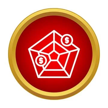 Radar chart presenting financial metrics and investment analysis 库存插图