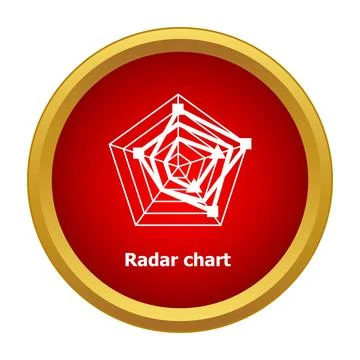 Radar chart providing business data visualization analysis Stock Illustration