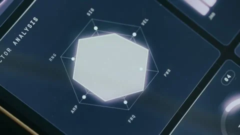 Radar chart, spider chart labeled Direction Analysis to visualize multi-variable Stock Footage 334444818