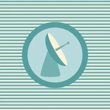 Radar color flat icon Stock Illustration