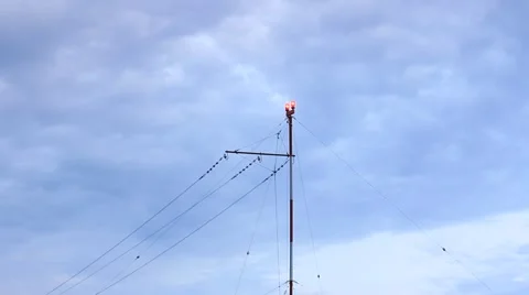 Radar communication tower plane Stock Footage 52922081