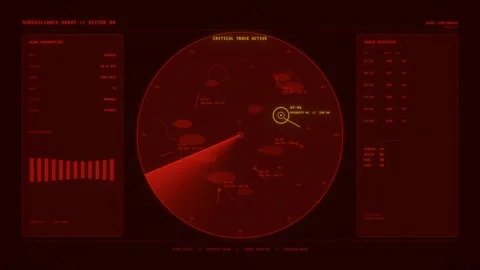 Radar critical alert loop Video stock 340875881