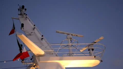 Radar on a cruise ship 스톡 동영상 10796458