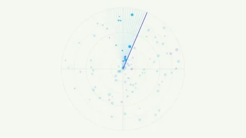 Radar Data Flow Animated Visual for Tracking and Analyzing Movements Vidéo 334018261