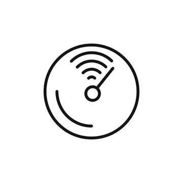 Radar detection logo sign vector outline Stock Illustration