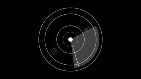 Radar Detection Screen Display Alpha Channel Loop Stock Footage 292365817
