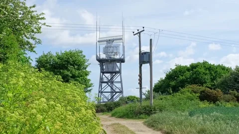 Radar detector in the countryside Video stock 310212828