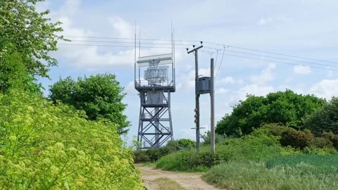 Radar detector in the countryside Stock-Footage 310212945