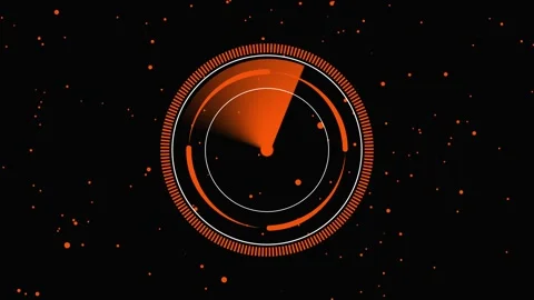 Radar display animation on starry sky. Radar display abstract cosmic tracki.. Stock Footage 337615635