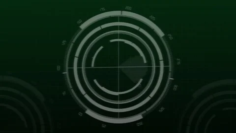 Radar display animation with target and grid. Radar display digital trackin.. Stock Footage 337022744