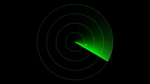 Radar display with bogey approaching Stock Footage 288030528