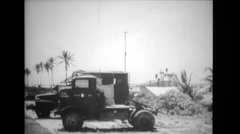 Radar equipment in operations and the general staff planning the operations Stock Footage