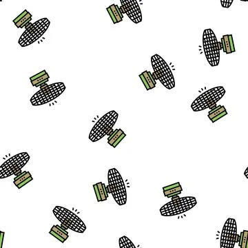 Radar equipment vector seamless pattern Stock Illustration