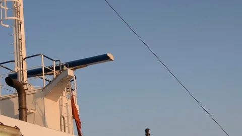 Radar equipments of a passenger Ship. Video stock 120764007