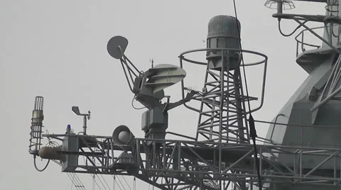 Radar flagship Russia on the Black Sea Stock Footage 40343653