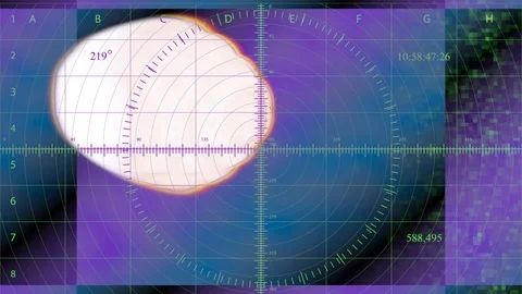 Radar Flying through Deep Space Big Burning Comet Stock Footage 112990707