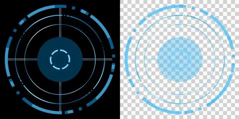 Radar futuristic circular interface scanning system with digital technology disp 库存插图