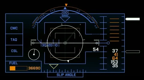 Radar GPS signal tech screen display,science sci-fi data computer navigation. Stock-Footage 10909229