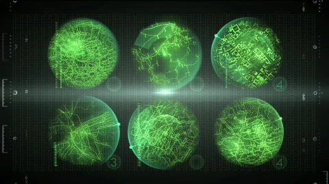 Radar graphs searching for target 스톡 동영상 715236