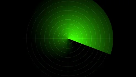 Radar green screen display animated Video stock 112293107
