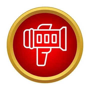 Radar gun measuring speed icon concept illustration Stock Illustration