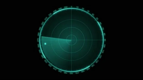 Radar HUD animated on black background Stock Footage 160519864
