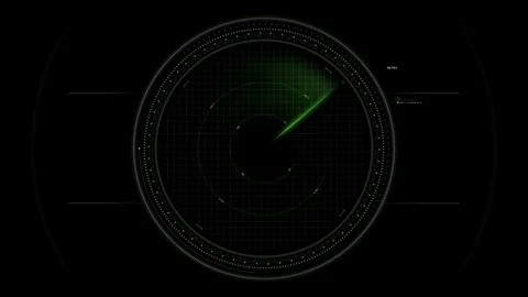 Radar HUD Animation 4K Stock Footage 96243602