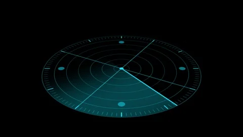 Radar HUD animation, Radar Screen Digital Concept Stock Footage 257884900
