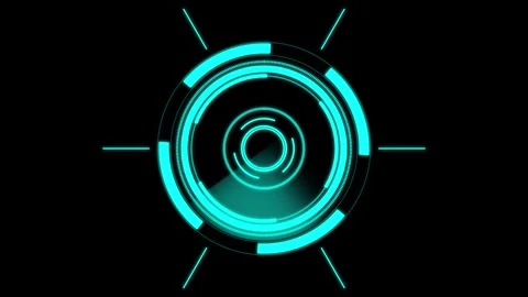 Radar HUD animation, Radar Screen Digital Concept 스톡 동영상 257884976