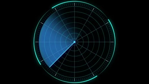 Radar HUD animation, Radar Screen Digital Concept Stock Footage 257885011