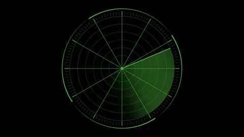 Radar HUD animation, Radar Screen Digital Concept Stock Footage 257885088