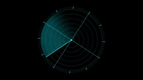 Radar HUD animation, Radar Screen Digital Concept Stock Footage 257885111