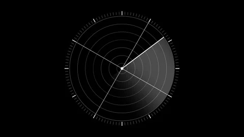 Radar HUD animation, Radar Screen Digital Concept 스톡 동영상 257885114